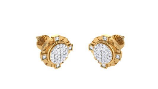 18K yellow gold E-F VVS Lab Grown Diamond  Earrings